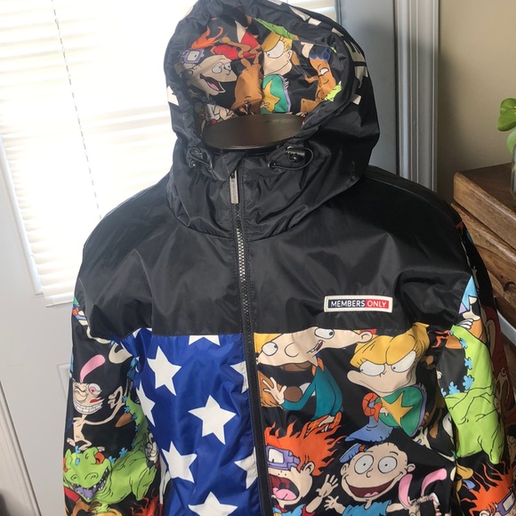 Members Only Other - Members Only🧚🏽Nickelodeon Collaboration AmericanUSA Flag Rugrats Hooded Jacket